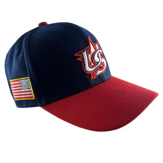 Women\'s Embroidered Baseball Cap Adjustable Soft Breathable Hats Red Blue Flag america-flag-usa-distressed-  main image 4