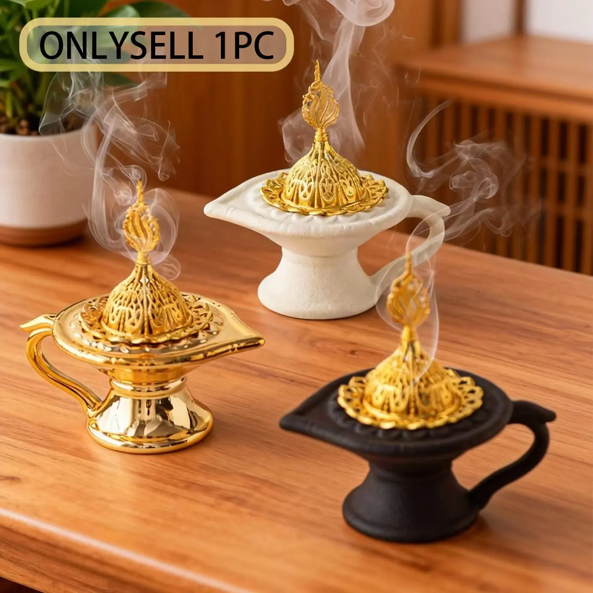Creative Ceramic Incense Burner, Incense Holder, Multi-Color Luxurious Style, Ramadan Decoration, Aromatherapy & Decorative, Home Office Hotel Tabletop Ornament, Aromatherapy Scent Diffuser, Scented, Bakhoor Burner, Home Fragrance Decor