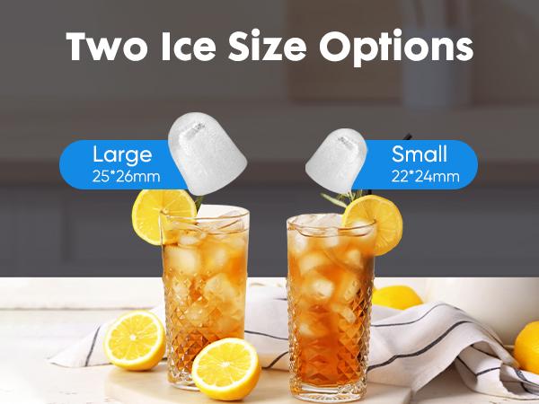 【Deal】Sweet Furniture S-Countertop Ice Maker, Portable Ice Machine Self-Cleaning with Scoop, Basket and Handle, 9 Cubes in 6 Mins, 2 Sizes of Bullet Ice