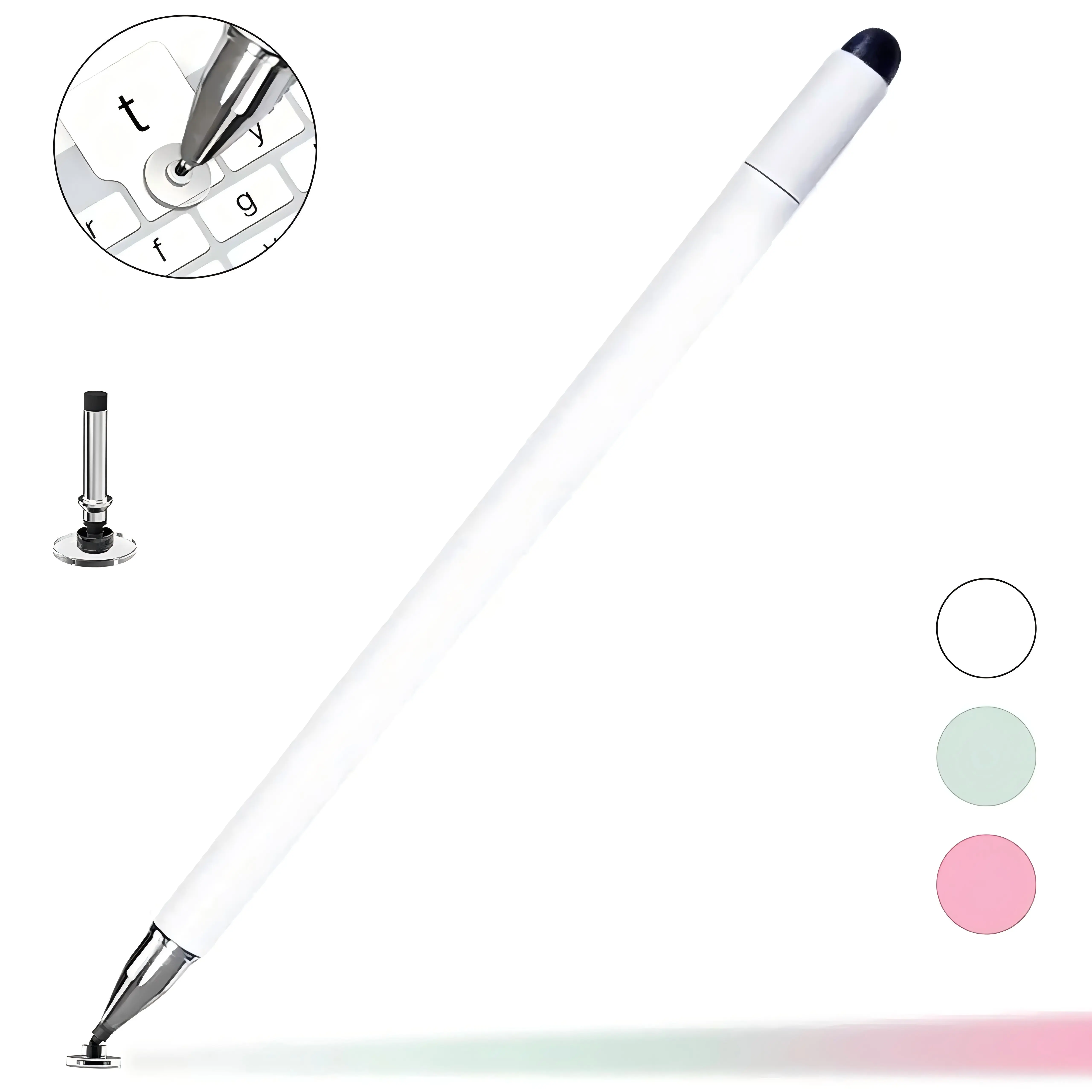 【PIPA】3-in-1 Touch Screen Stylus Pen, High Precision Capacitive Pen with Ballpoint Tip and Disc Tip, No Pairing No Charging Needed, Compatible with Tablets, Phones, Laptops, Switch, for Notes, Drawing & Gaming