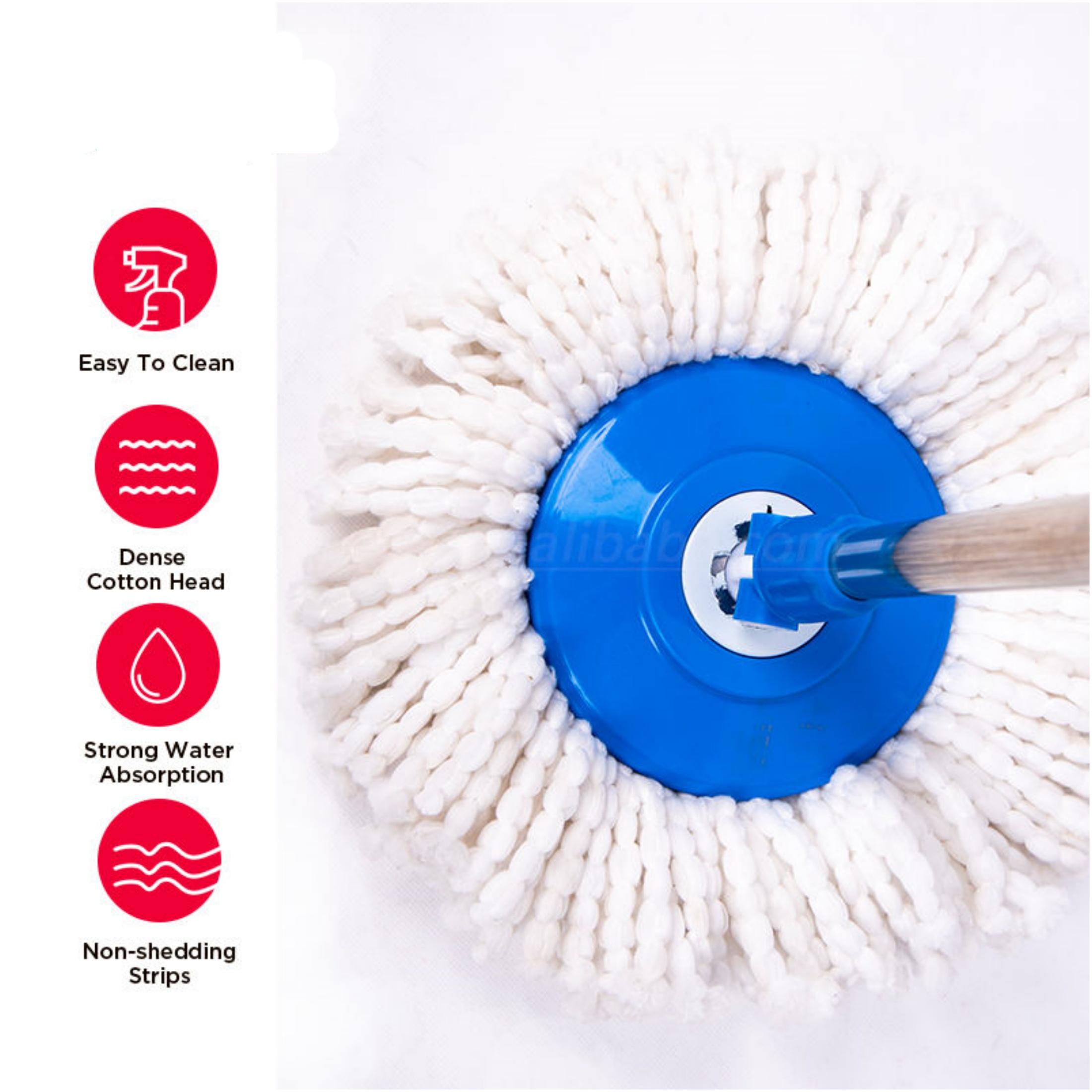 3 Pack White Spin Mop Replacement Head, Microfiber Spin Mop Refills,Mopnad, Cassabel and Other 360 Spin Mop Systems