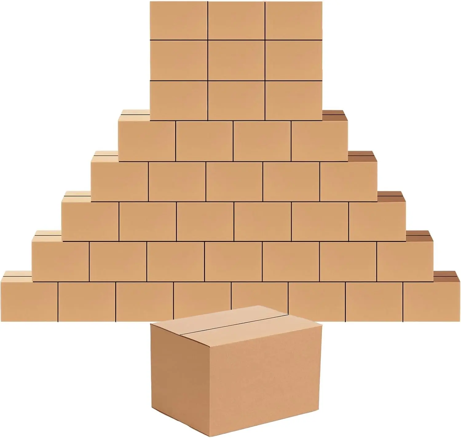 40 Pack 8x6x6 Inches Brown Corrugated Cardboard Shipping Boxes for Packing Moving Mailing Durable and Versatile