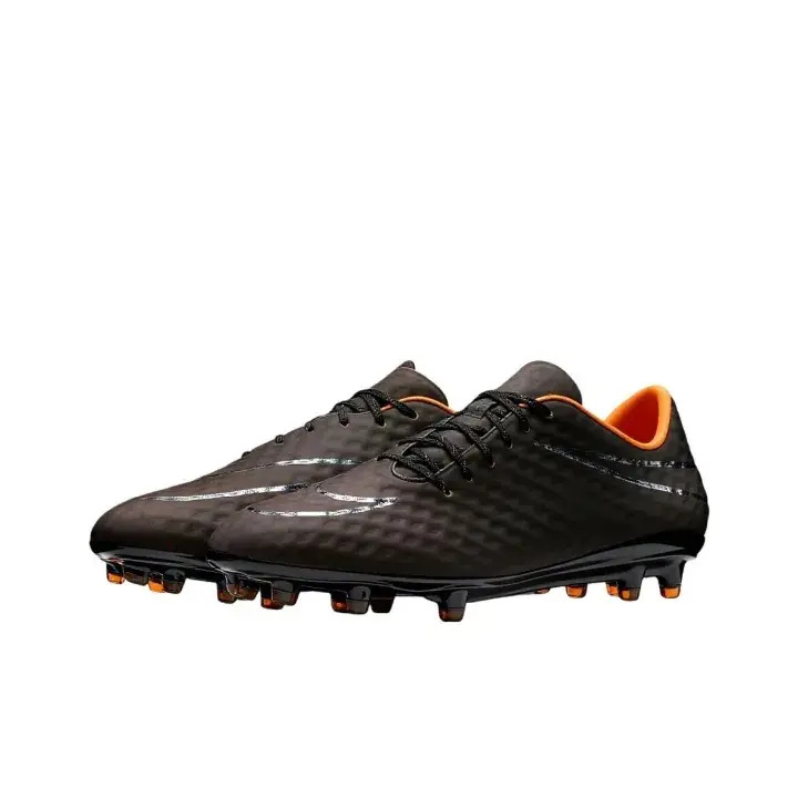 Brand-New Unisex Vintage Soccer Cleats Sports Collectible - Embossed Bump-Texture Upper, Bright Orange Inner Lining, Polished Glossy Side Detail, Low-Cut Lace-Up Style, Premium Memorabilia with Full Original Matched Shoe Box