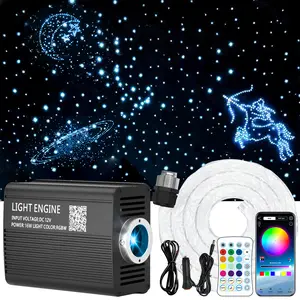 500pcs 0.03in 6.5ft/9.8ft Starlight Headliner Kit 16W Fiber Optic Lights Star Lights for Car Roof Decor with Control Car Interior Ambient