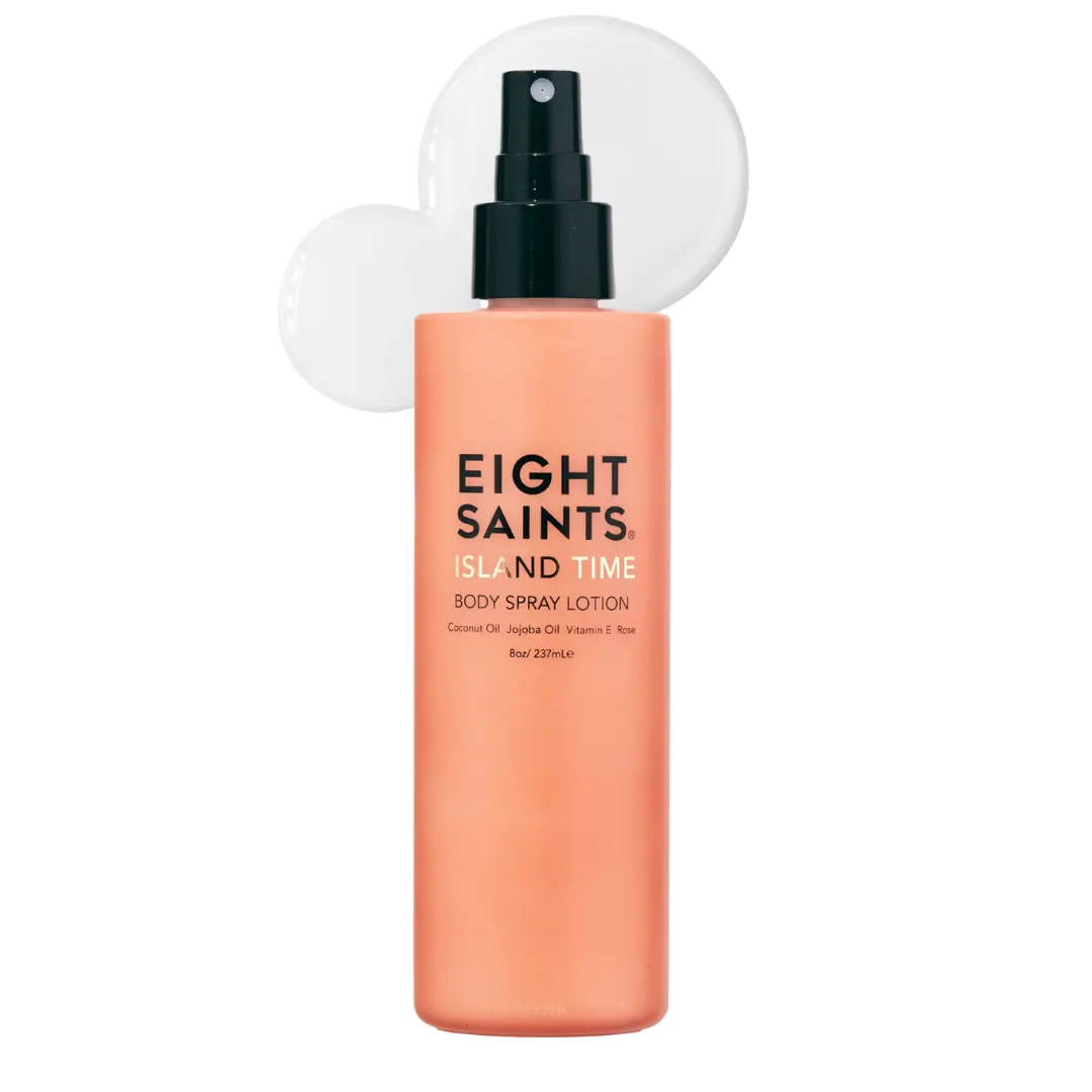 Eight Saints Skincare Island Time Spray Lotion 56g - Hydrating Body Lotion with Coconut Oil Jojoba Oil & Vitamin E for Nourishing Daily Moisturize
