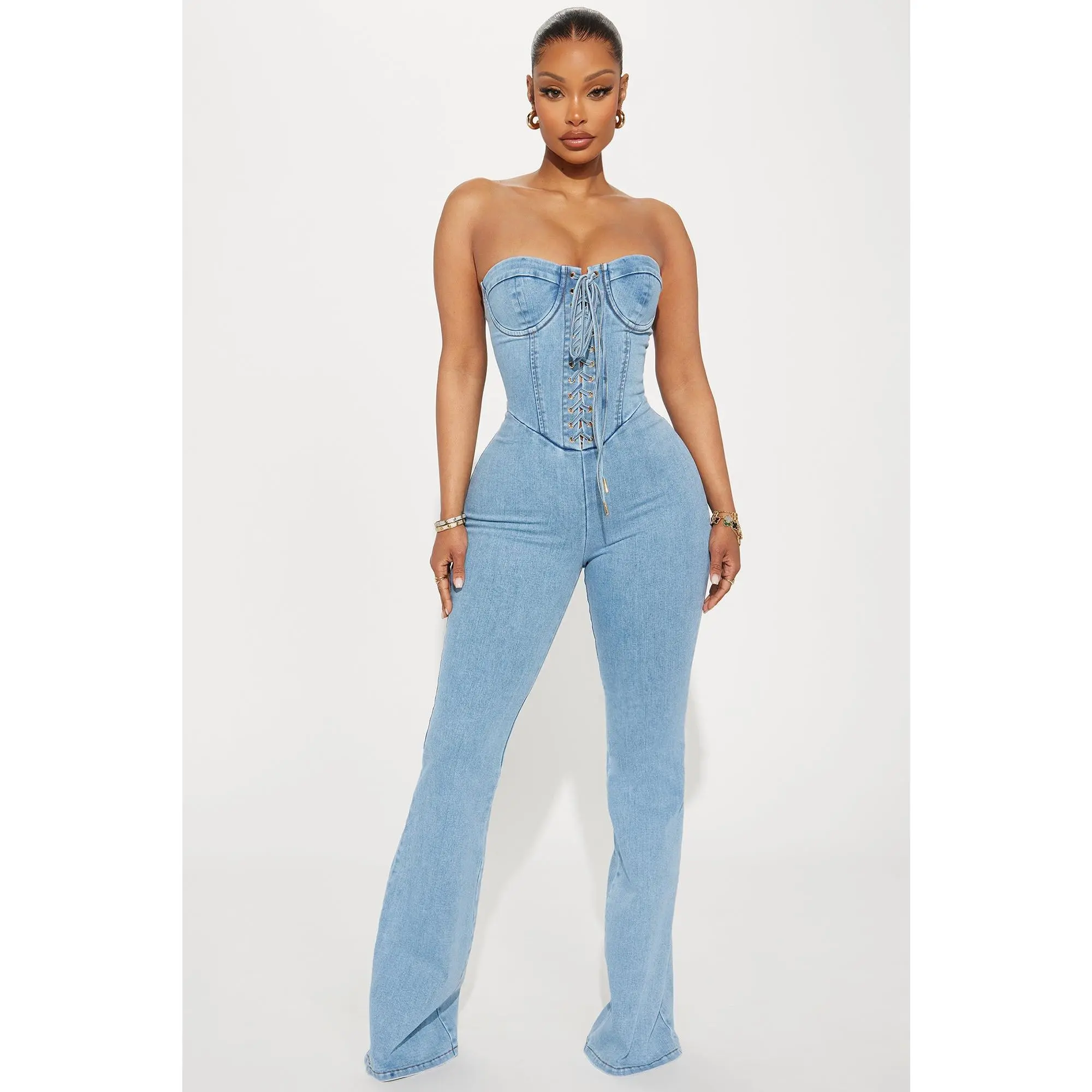 Play It Your Way Denim Jumpsuit - Light Wash