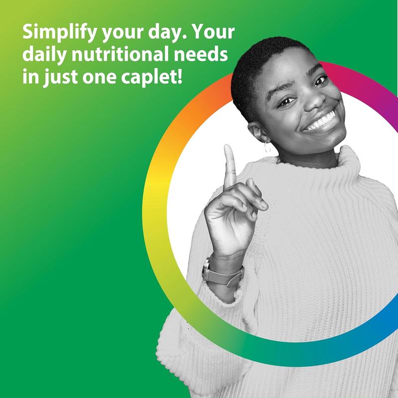 Rainbow Light Womens Multivitamin One + | 30 Caplets | Real Food Nutrients, Digestive Enzymes & Probiotics