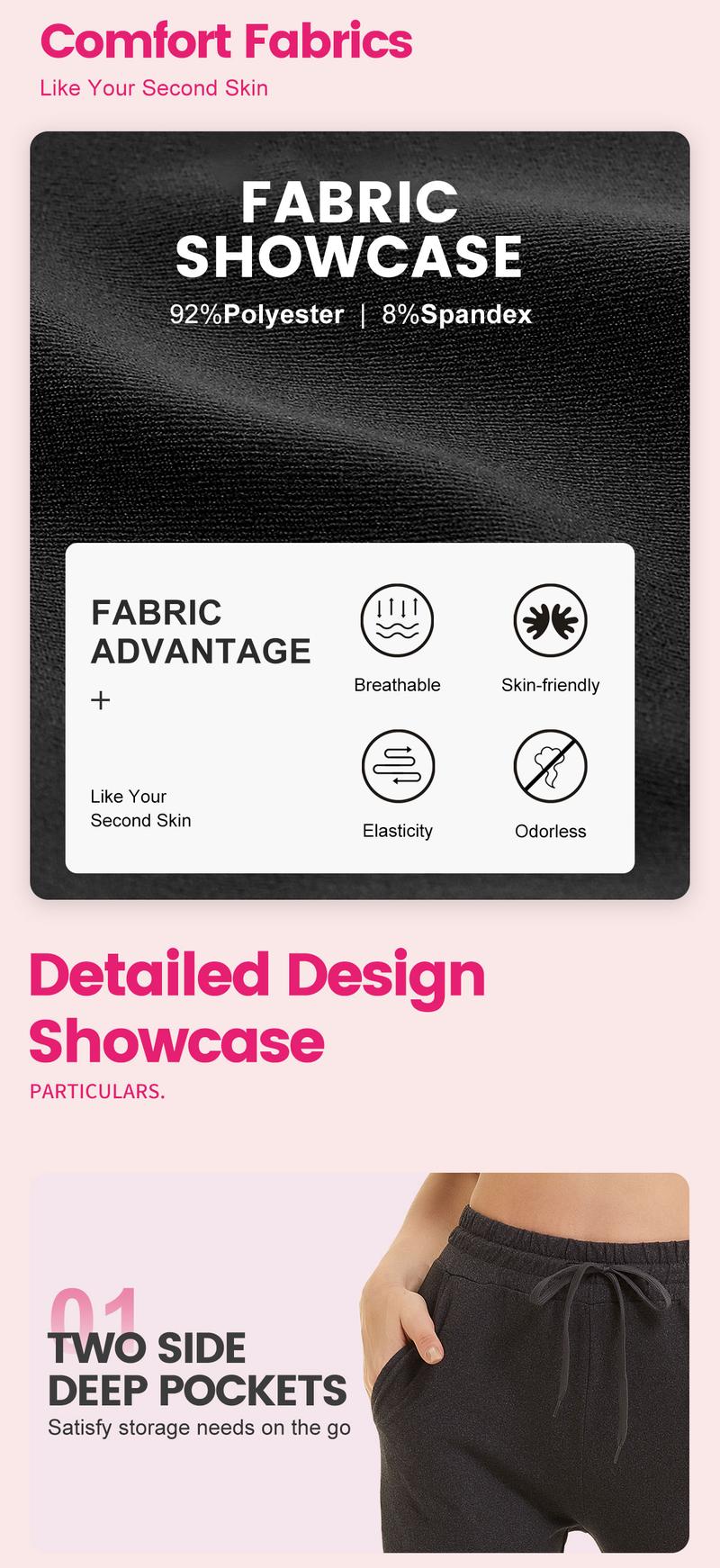 【Plus Size】SHOWITTY 3 Pack Women's Plus  Joggers with Pockets, Comfy High Stretch Workout  Yoga Pants for Women, Basic  High Waist breathable Sweatpants leggings