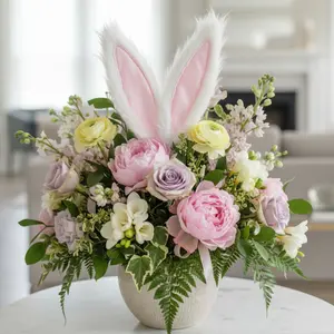 24" Bunny Ears Floral Pick Easter Décor