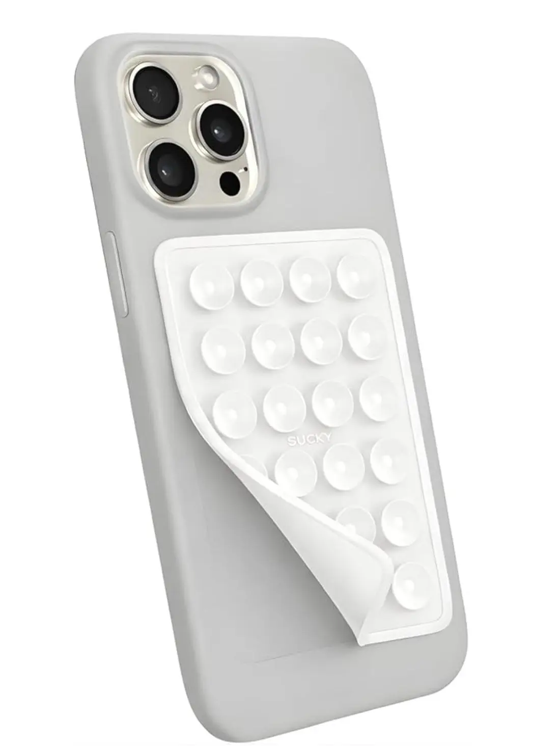 Suction Phone Case Mount, Phone Sticky Grip for iPhone and Android, Adhesive  Phone Accessory, Hands-Free Mirror Shower Phone Holder for Videos and  Selfies (White) - TikTok Shop