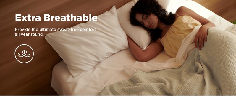 Bedsure Cotton Muslin Swaddle Blanket for Bed - 4-Layer Breathable and Lightweight Soft Gauze Muslin Blanket for Summer