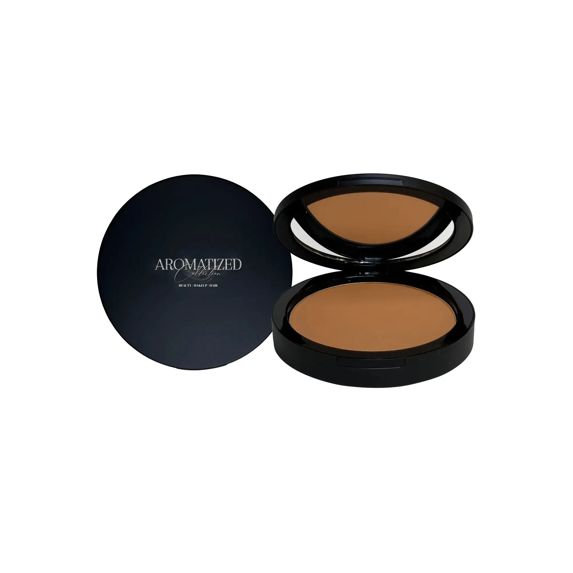 Aromatized Collection Dual Blend Powder Foundation - Ecru, Adjustable Coverage, Matte Finish, Suitable for All Skin Types, 0.56 oz, Made in North America