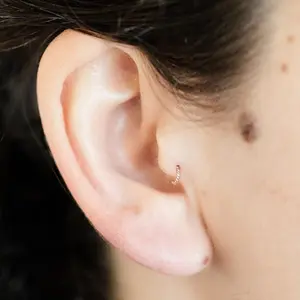 Tiny Gold Tragus Hoop – 21G Thin Helix Piercing Jewelry