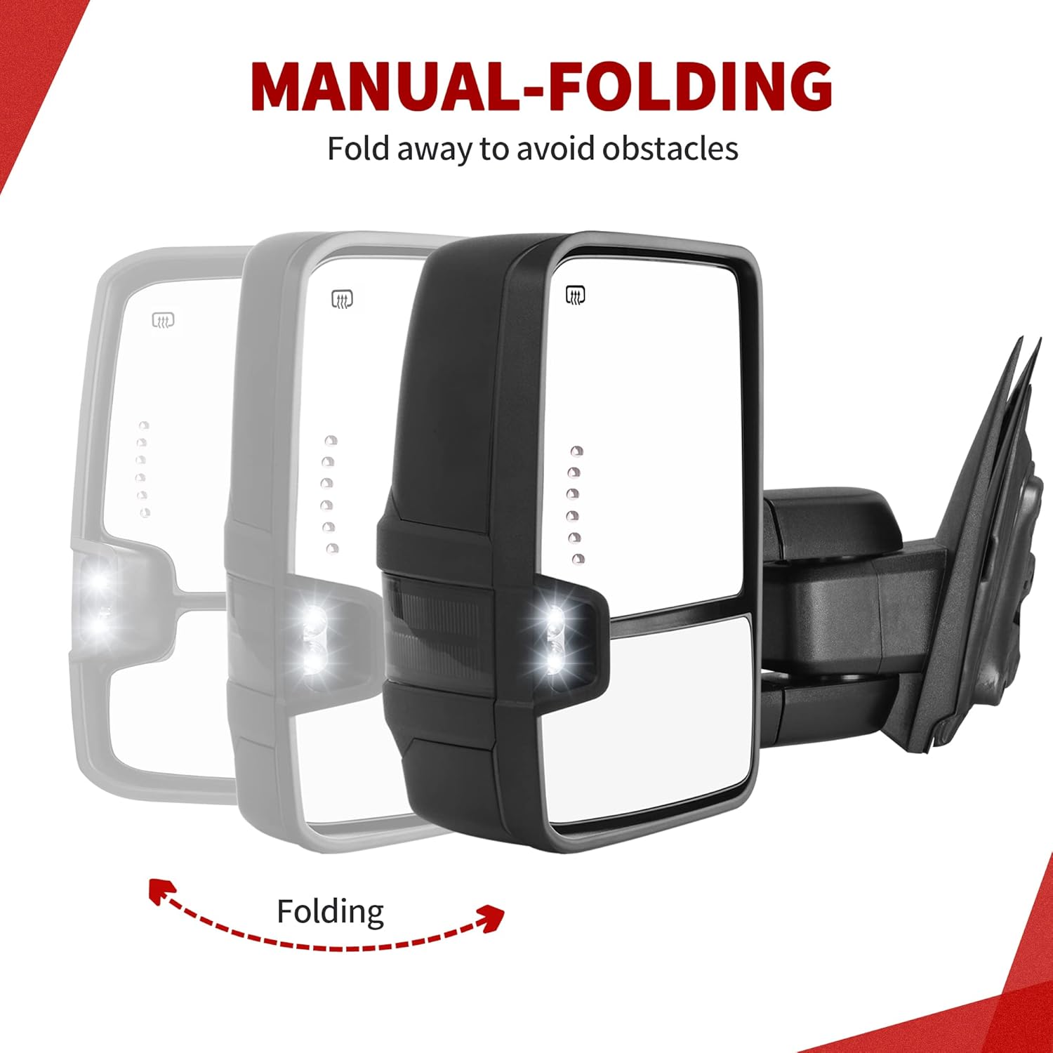 YITAMOTOR Tow Mirrors Compatible with 2014 2015 2016 2017 2018 Silverado Sierra 1500 2500HD 3500HD, Towing Mirrors Side Mirrors with LED Turn Signals Clearance Light Power Heated Folding Telescoping YITAMOTOR Tow Mirrors Compatible with 2014 2015 2016 2017 2018 Silverado Sierra 1500 2500HD 3500HD, Towing Mirrors Side Mirrors with LED Turn Signals Clearance Light Power Heated Folding Telescoping