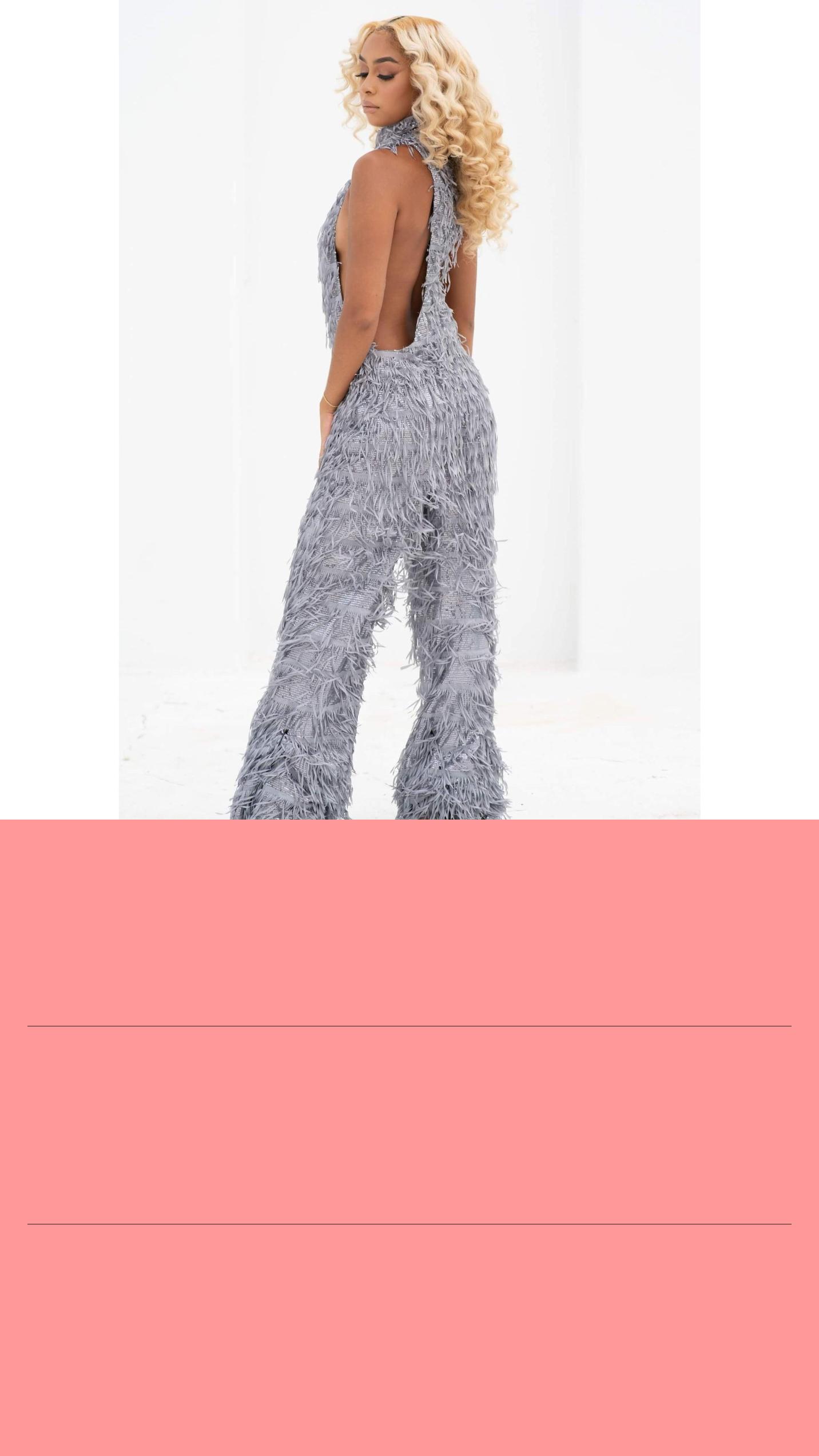 Show Off Silver Fringe Jumpsuit
