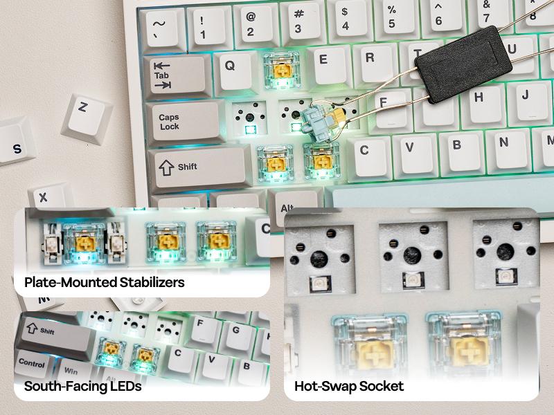 EPOMAKER QK108 Full Size Mechanical Keyboard with Screen & Knob, 8000mA, QMK/VIA, Creamy&Thocky, Gasket, RGB Backlit, Hot Swap, Mac Keycap, 2.4G/BT Wireless Gaming Keyboard TikTokShopSpringGlowUp