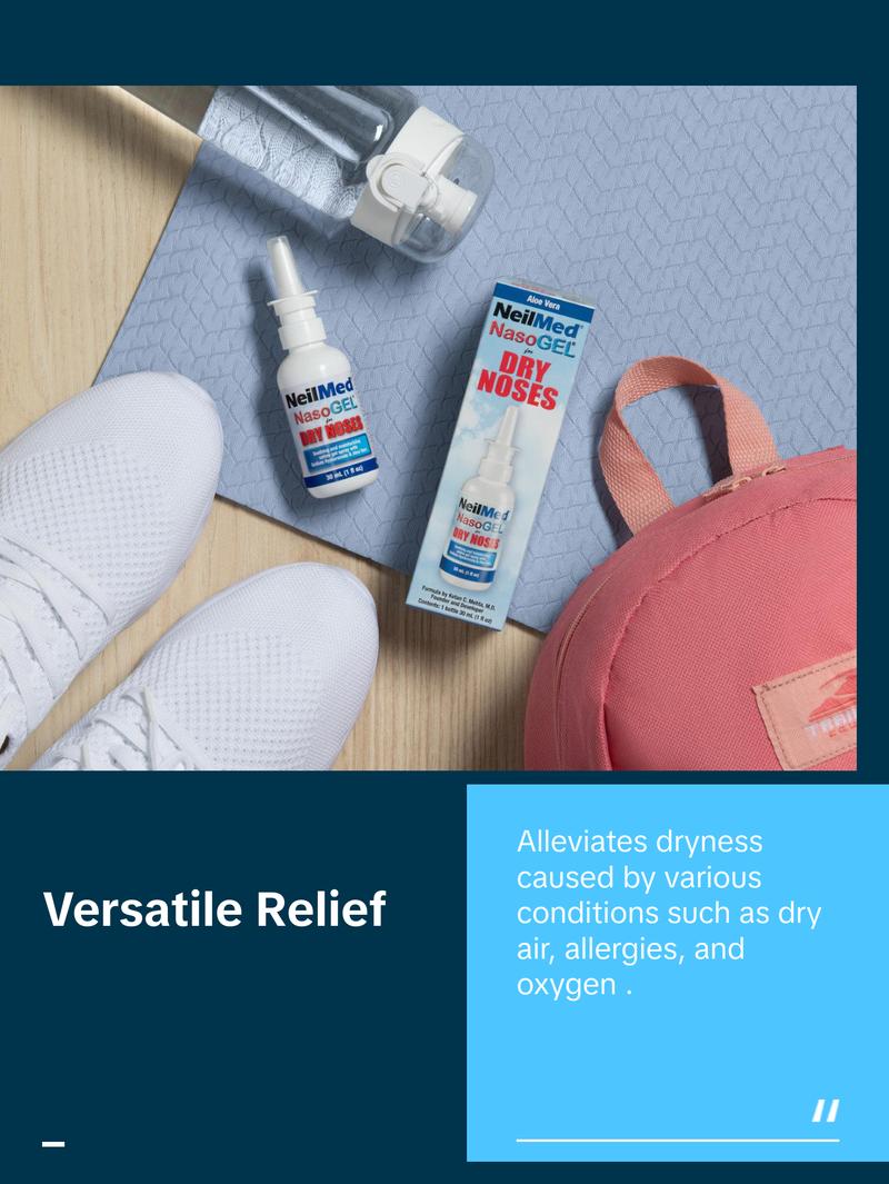 NeilMed NasoGel Spray - 30 mL Drip-Free Gel with Sodium Hyaluronate for Dry Nasal Passages Relief
