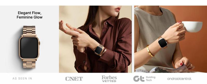 Band Compatible with Apple Watch 44mm 45mm 42mm, Stainless Steel iWatch Band for Apple Watch Se 2 Series 9/8/7/6/5/4/3/2/1(Black, 42mm/44mm/45mm)