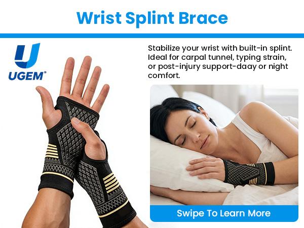 2026 NEW Copper Knee Braces for Knee Pain (2 Pack), UGEM Compression Knee Sleeves with Patella Gel Pad & Side Stabilizers, Workout Sports Knee Support for Men & Women, Meniscus Tear, ACL & Arthritis Relief