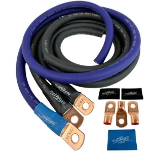 1/0 Gauge Big 3 Upgrade Kit – High Output CCA Power Wire (Multiple Colors Available) Sky High Car Audio Blue/Black Kit