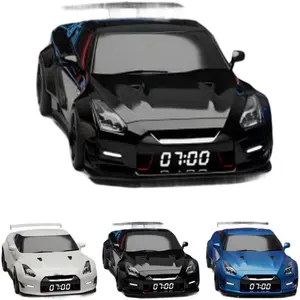 A perfect gift for automotive enthusiasts! This sleek black sports car alarm clock has a clear time display and cool engine light simulation. It works as both a practical alarm and an eye-catching decoration for bedrooms, desks, and nightstands.