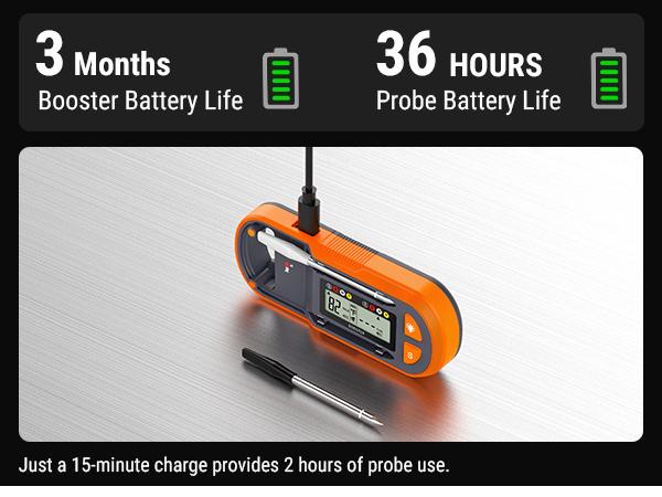 TempSpike Plus Digital Meat Thermometer with 600ft Bluetooth 5.2 Range & Color-Coded Probes for Cooking in Kitchenware