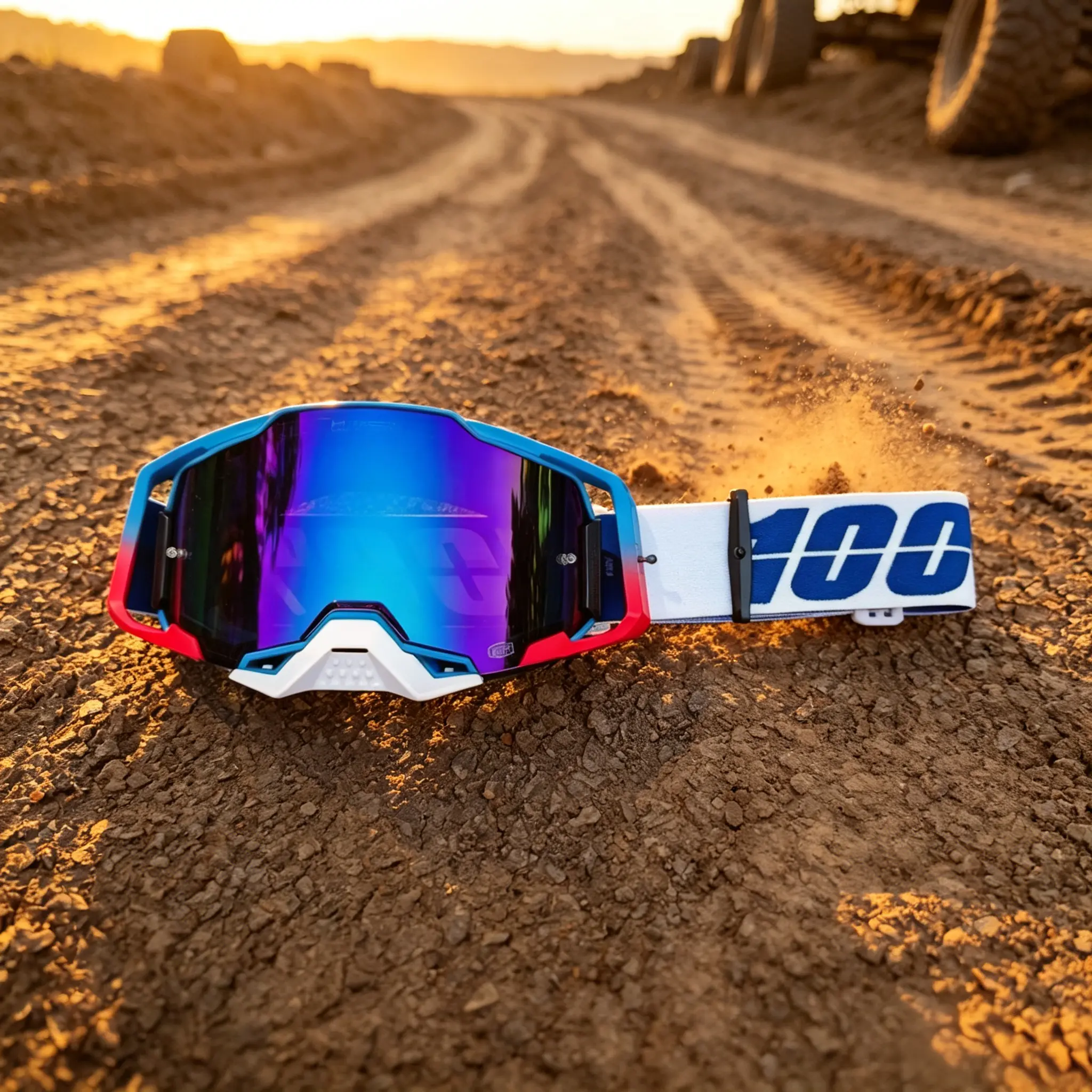 Motocross Goggles, Interchangeable Lens Off-Road Dirt Bike MX Goggles UV Protection ATV UTV Motorcycle Racing Protective Glasses