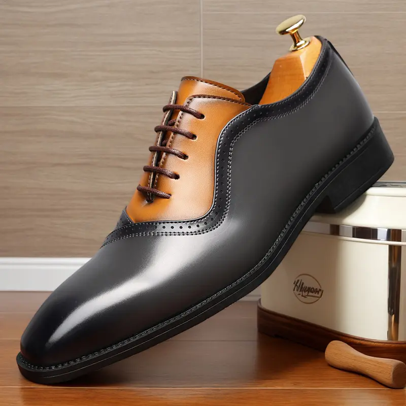 Large size men's Oxford shoes Business leather shoes Wear-resistant non-slip formal shoes suitable for weddings, business parties, banquets and offices 67019