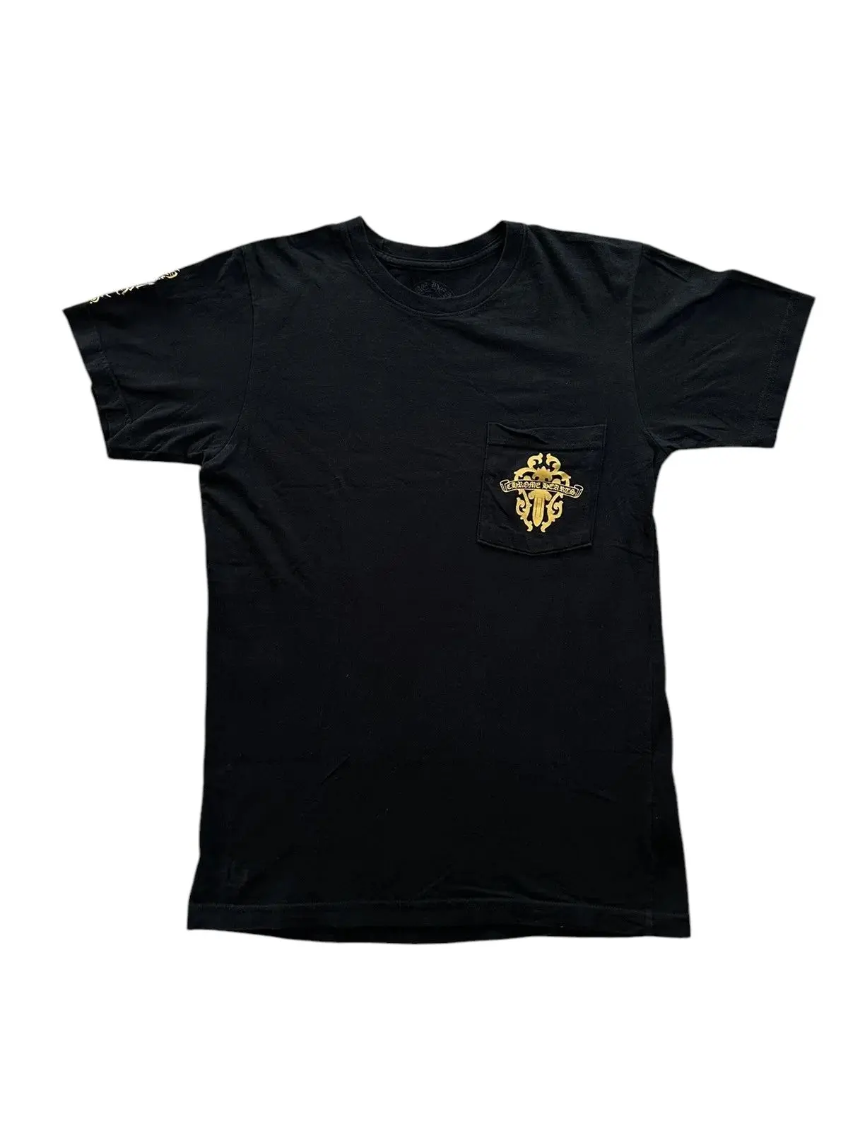 Chrome Hearts Dagger Pocket Tee 'Black/Yellow' - Lightly Worn