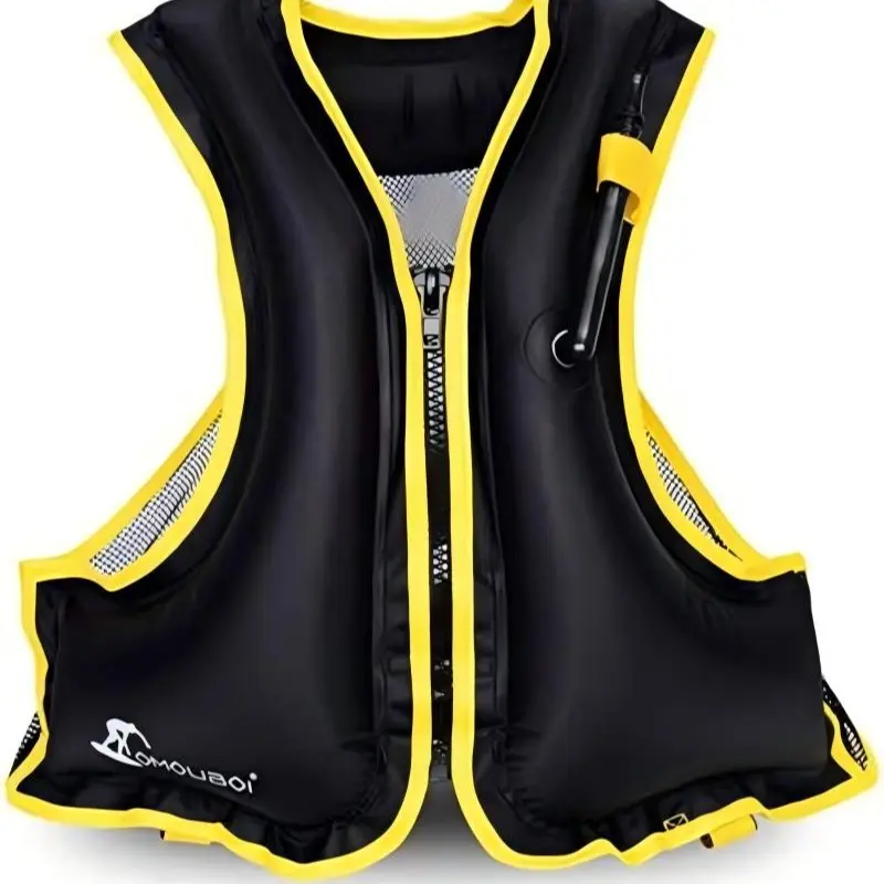 Inflatable Life Jacket for Adults, Durable PVC/nylon Material, Reusable, Ideal for Swimming, Surfing, Kayaking, Fishing, Water Sports