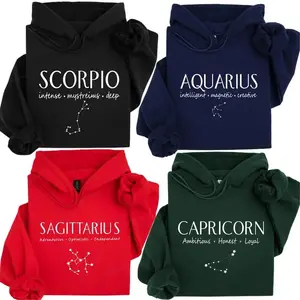 12 Zodiac Constellation Hoodie Collection, Minimalist Astrology Sweatshirt for Women, Horoscope Star Sign Pullover, Cozy Celestial Graphic Hoodie, Unique Birthday Gift for Astrology Lovers