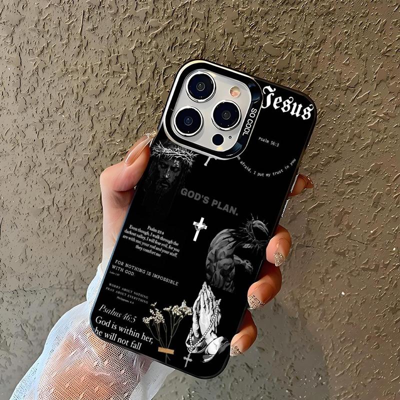 Multi-color Faith Jesus Cross Pattern Mobile Phone Case for iPhone17 16 15 14 13 12 11 Pro Max Plus Luxury Shockproof Protection Back Cover