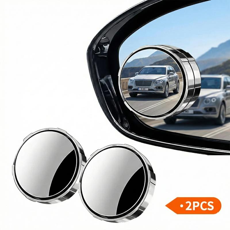 2PCS Wide Angle Car Blind Spot Mirror for SUV Trucks Safety, Universal 360° Adjustable Rearview Side Mirror