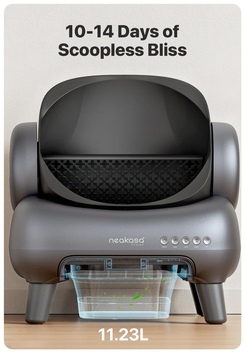 Neakasa M1 Open-top Self-cleaning Cat Litter Box with APP Control, Odor-Free Waste Disposal Includes Trash Bags, Great for cats up to 33 lbs
