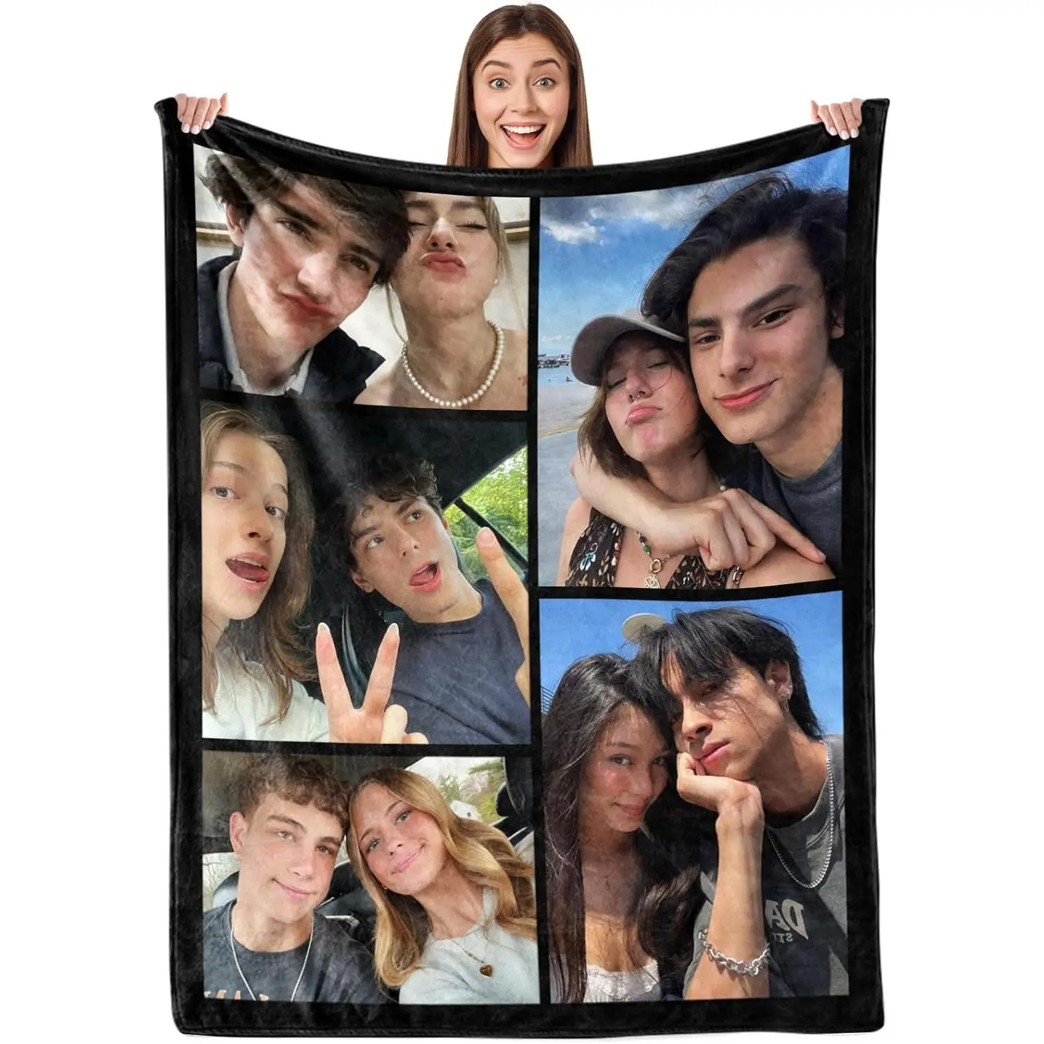 Custom Blanket With Picture Girlfriend Boyfriend Gifts Customized Flannel  Photo Blanket Personalized Blankets For Couples Birthday Christmas Blankets Gifts For Husband Wife