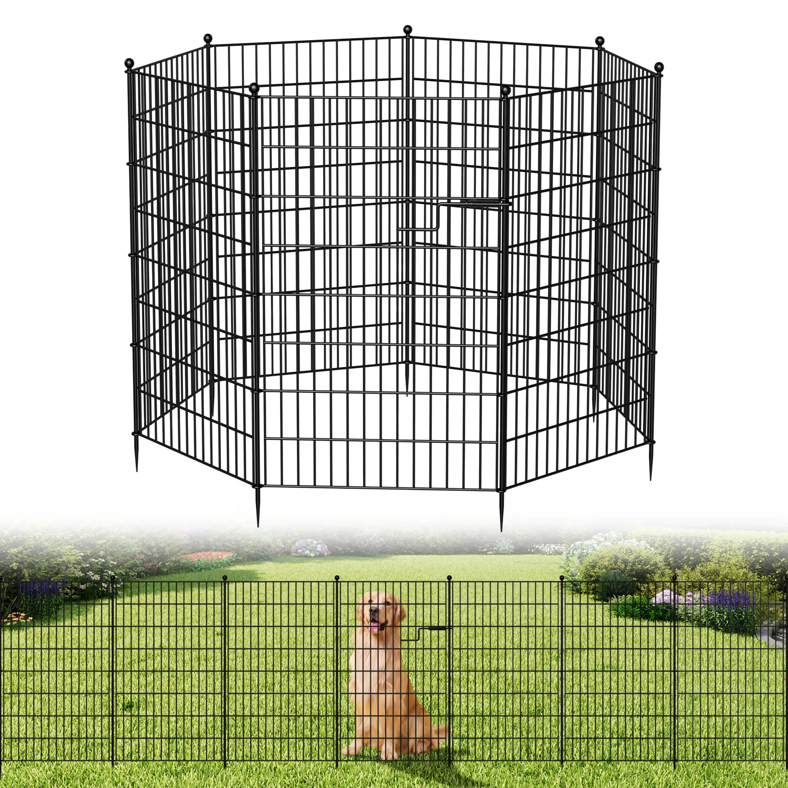 7 Panels 40in(H) x 15ft(L) Flat Top