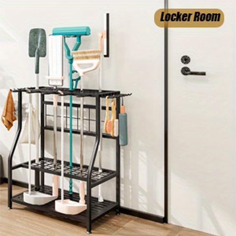 Garden Tool Organizer Holder Heavy Duty Steel Rack Up to 60 Long Handled Tools for Garage Shed Outdoor Garden Yard, Standing Shelf