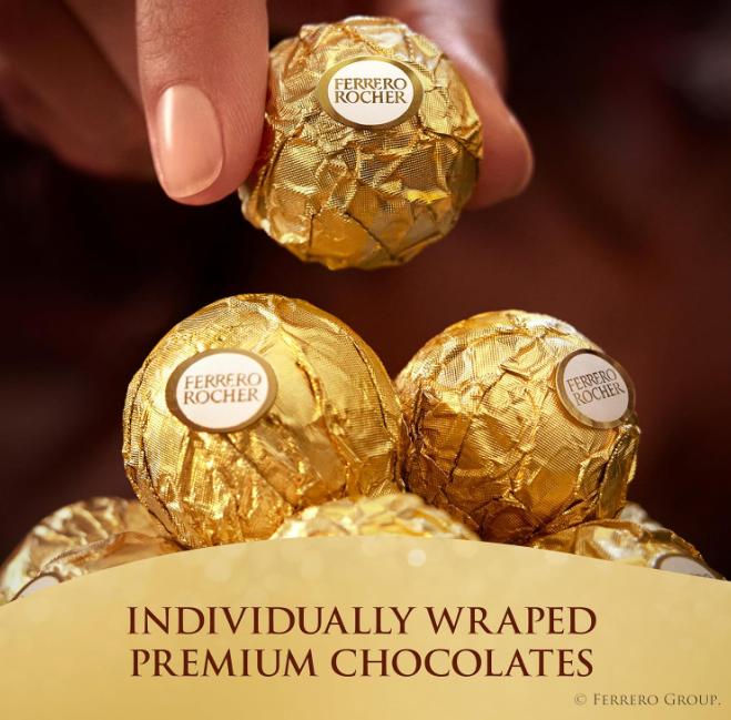 Gourmet Hazelnut Milk Chocolate Valentine's Day Gift Box, 12 Individually Wrapped Chocolates for Gifting, 5.3 oz