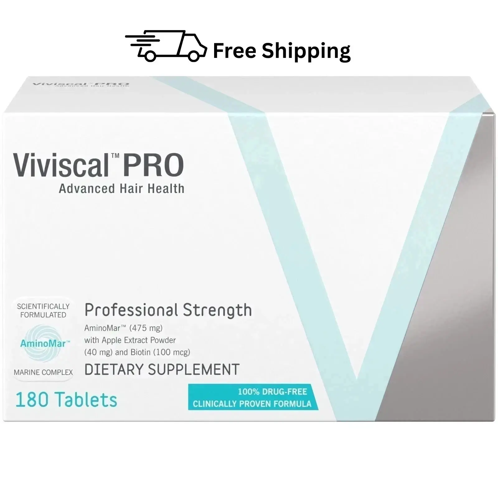 Viviscal PRO Advance Hair Growth Supplement 180 Tablets Exp 08/2027 | Advance Hair solution with Professional Strength