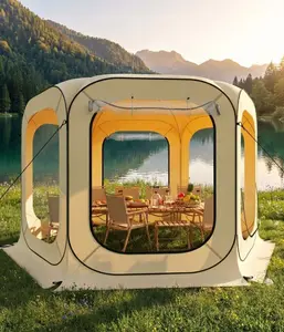 12X12 ft Outdoor Pop Up Bubble Tent, Garden Dome Igloo Tent 4-6 Person All-Weather Shelter Pod for Camping, Backyard Events, Beach