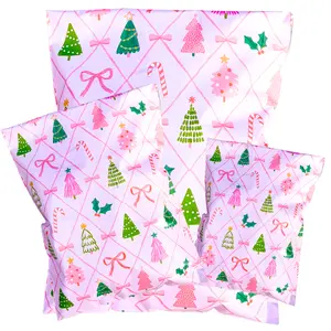 Coquette Christmas Poly Mailers | Self-Sealing, Waterproof & Tear-Resistant Envelopes | Bulk Packs of 25, 50, 100 | Sizes 6x9, 10x13 & 14.5x19 for Boutique Shipping