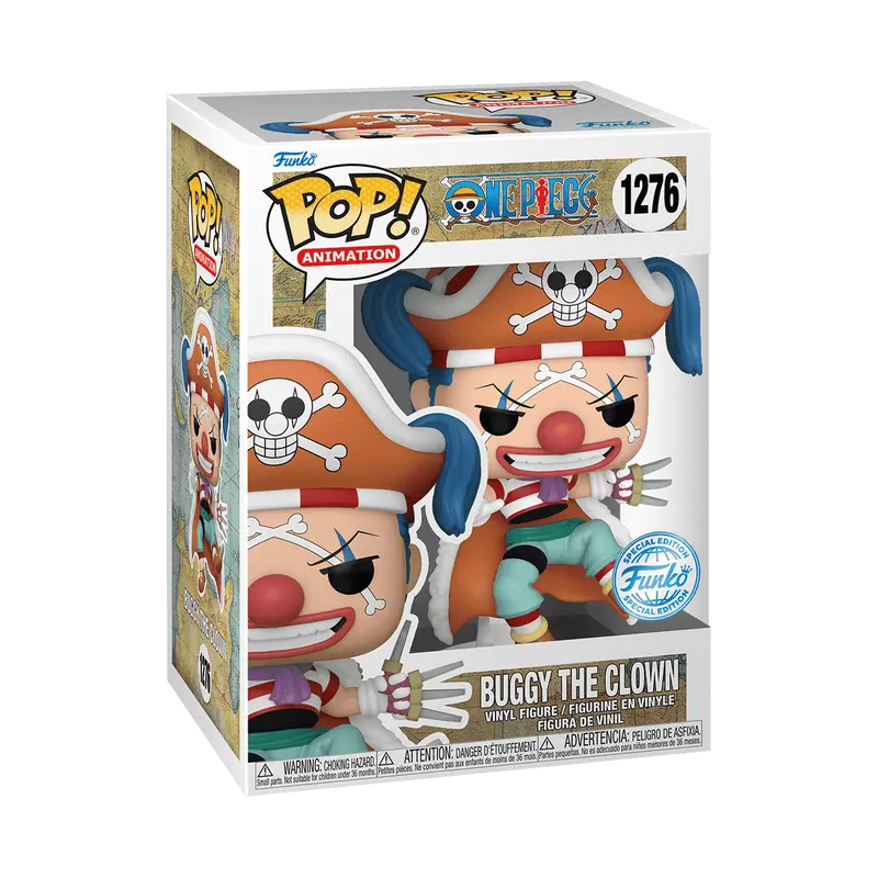 Funko Pop! One Piece - Buggy the Clown #1276 Exclusive (Sticker may vary) Collectible Pop Vinyl Figure