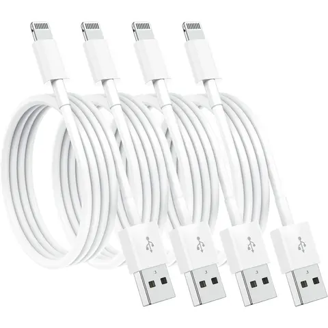4 Pack for Apple Charging Cables 10ft, for iPhone Chargers Lightning Cable 6 Ft, Fast Phone Charging Cord for iPhone 14/14Pro/13/13Pro/12/11/11Pro/11Max/ X/XS/XR, ipad(White), Smartphone, Cellphone