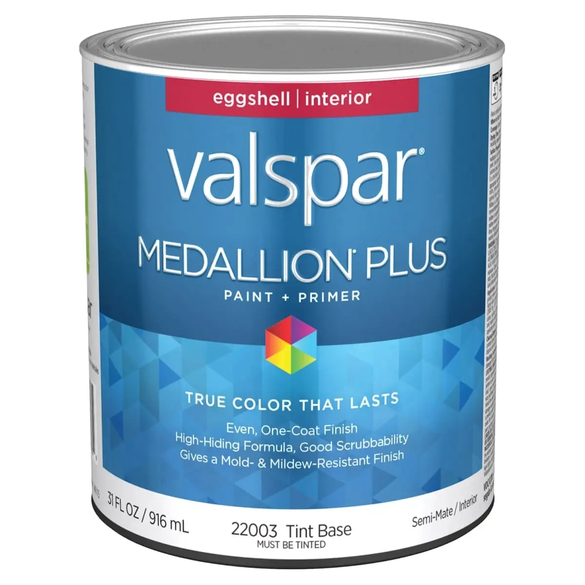 Valspar 028.0022003.005 1 Qt Medallion Plus Acrylic Latex All-Purpose Paint & Primer (Tint), Greenguard Gold Certified, 1-Coat Finish, Resists Scrubs, Stain-Resistant, Easy Cleanup for Exterior Wood & Metal Siding & Trim