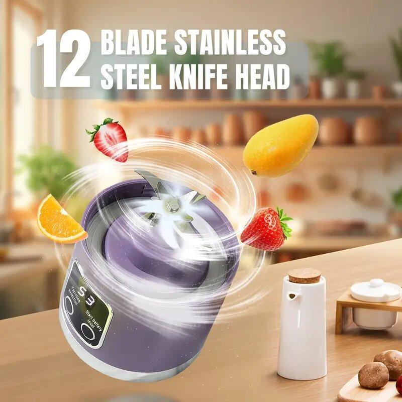 The Ultimate Portable Mini Blender & Juicer!Rechargeable USB Blender Bottle for Smoothies, Shakes, Baby Food & Vegetables on the Go - Perfect for Travel, Gym, Back to School, Home & Outdoor Use - Leakproof, Quick, Easy, Healthy Drinks in Seconds