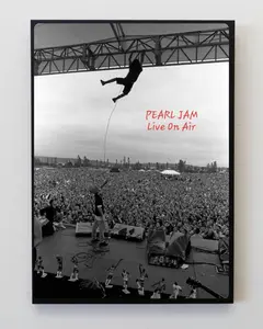 Pearl Jam Live On Air Poster, Vintage Grunge Rock Concert Wall Art, Eddie Vedder Live Performance Print, Iconic 90s Alternative