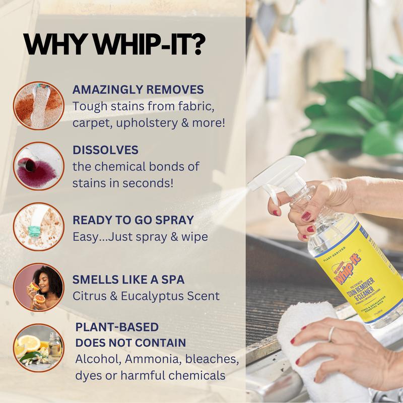 Whip-It Professional Strength Multi-Purpose Stain Remover Spray 32 OZ
