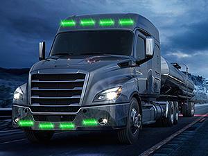 Nilight 8PCS Led Strobe Lights 12LED Green Light 12V 24V Surface Mount Flashing Lights Ultra Slim Sync Feature Mini Grille for Cars Trucks Off Road Vehicles SUV