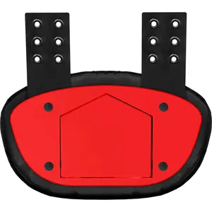 Penveer Football Back Plate for Shoulder Pads with High Impact Padding Metallic (Red)