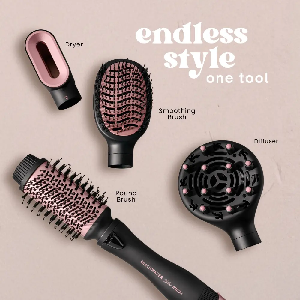 Beachwaver Blow Brush – 4-in-1 Hair Dryer & Styler with Diffuser, Round Brush & Smoothing Brush for Easy DIY Blowouts Beachwaver Blow Brush – 4-in-1 Hair Dryer & Styler with Diffuser, Round Brush & Smoothing Brush for Easy DIY Blowouts